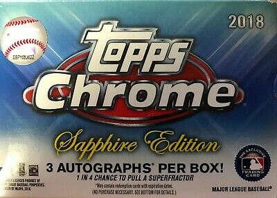 2018+Topps+Chrome+Baseball+Sapphire+Edition+Box