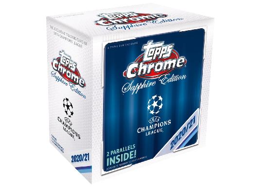 2020/21+Topps+UEFA+Champions+League+Chrome+Soccer+Sapphire+Edition+Box