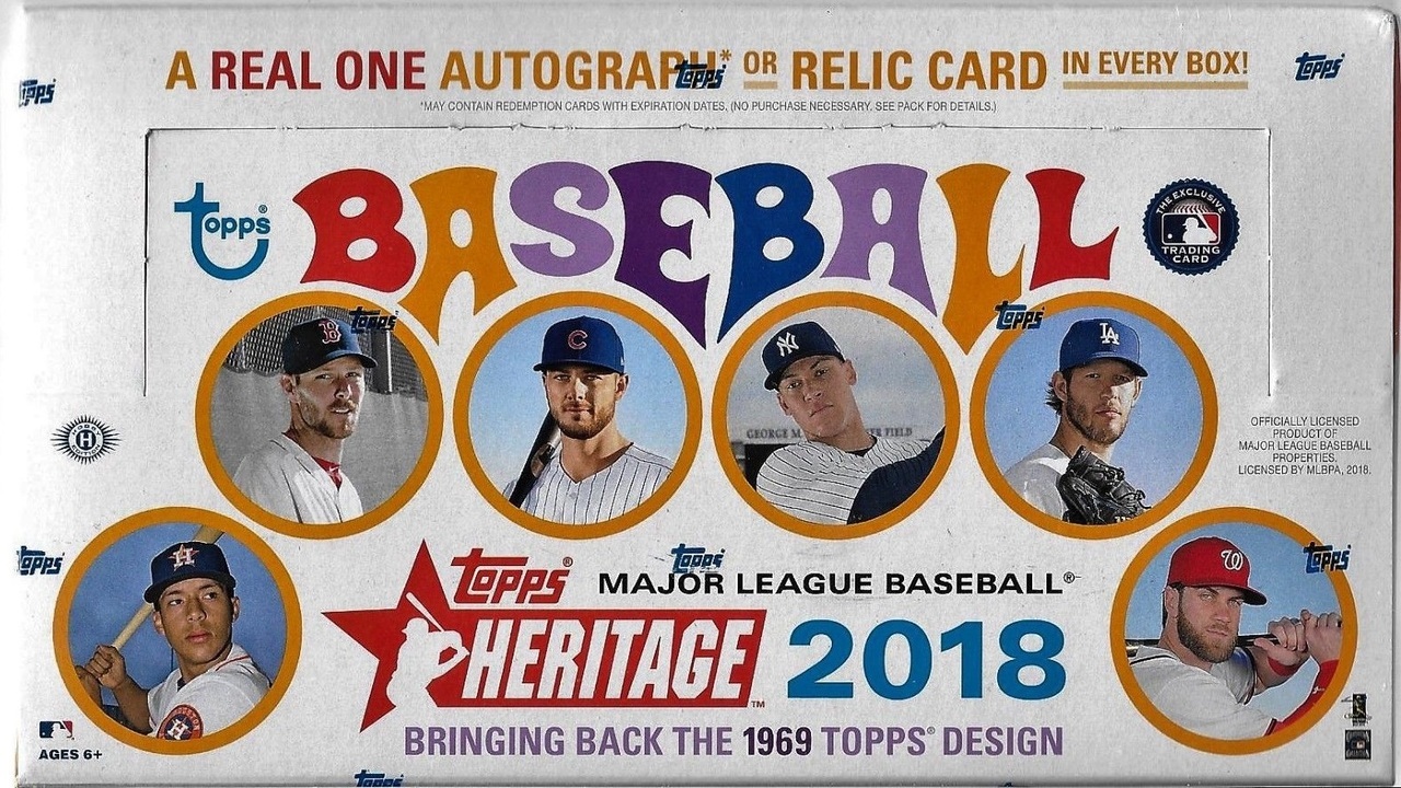 2018 Topps Heritage Baseball Hobby Box - SEALED PRODUCT